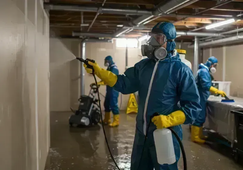 Basement Sanitization and Antimicrobial Treatment process in Livingston County, IL